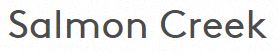 The image displays the text "Salmon Creek" in a serif font.
